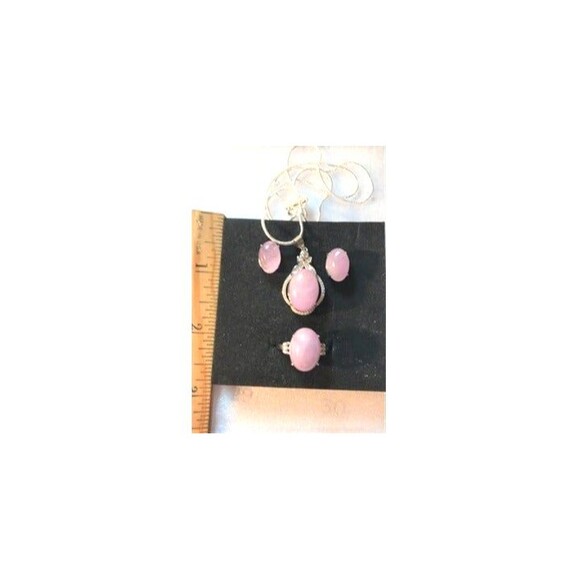 Kunzite Ring, Earring & Pendant Set - Picture 4 of 10